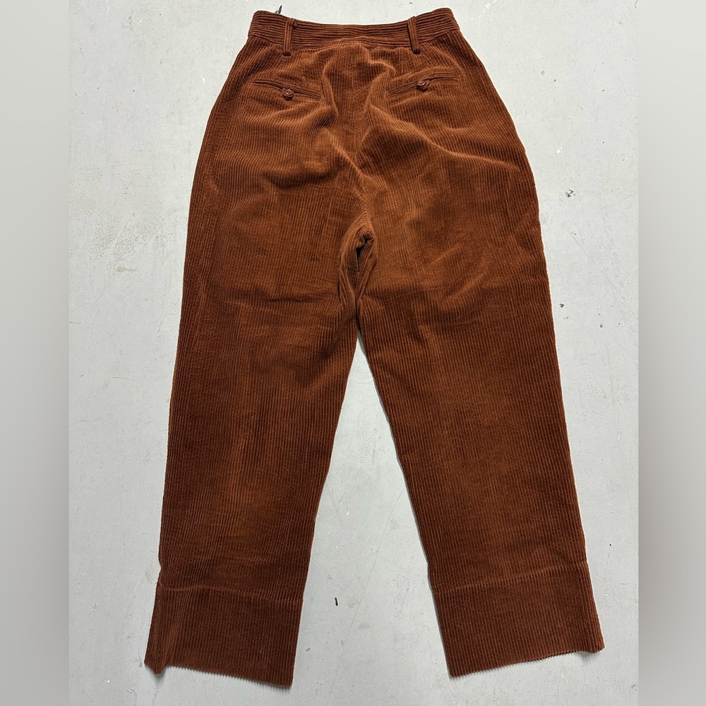 7115 by Szeki Pants Trouser Corduroy Size Medium Brown Wide Leg - Picture 4 of 8